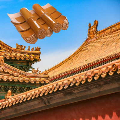 Ngôi đền cổ kính mái ngói Trung Quốc