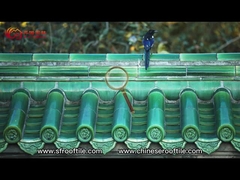 Ngói lợp Trung Quốc có thể tùy chỉnh màu xanh lá cây tráng men Ngói lợp gốm sứ Trung Quốc