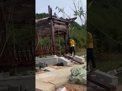 Gian hàng Gazebo bằng gỗ ngoài trời không thấm nước có hàng rào