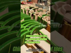 Mái ngói Trung Quốc lâu bền Ngói lợp bằng gốm tráng men Hình rồng Thiết kế