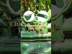 Đền thờ cổ đại Vật liệu gốm Trung Quốc Gạch mái nhà kính với bề mặt mịn và sáng