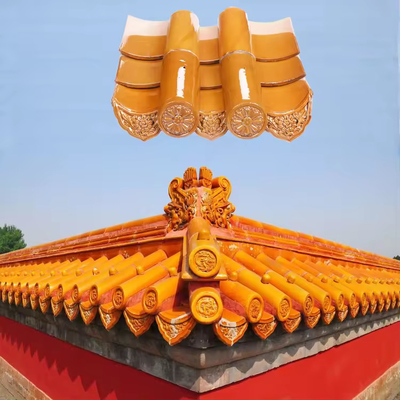 chất lượng  Hand Glazed And Twice Sintering Chinese Glazed Roof Tiles Nhà máy