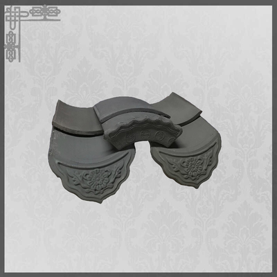 chất lượng  Asian Pavilion Unglazed Chinese Clay Roof Tiles Grey Mold Matt Temple Flat Nhà máy