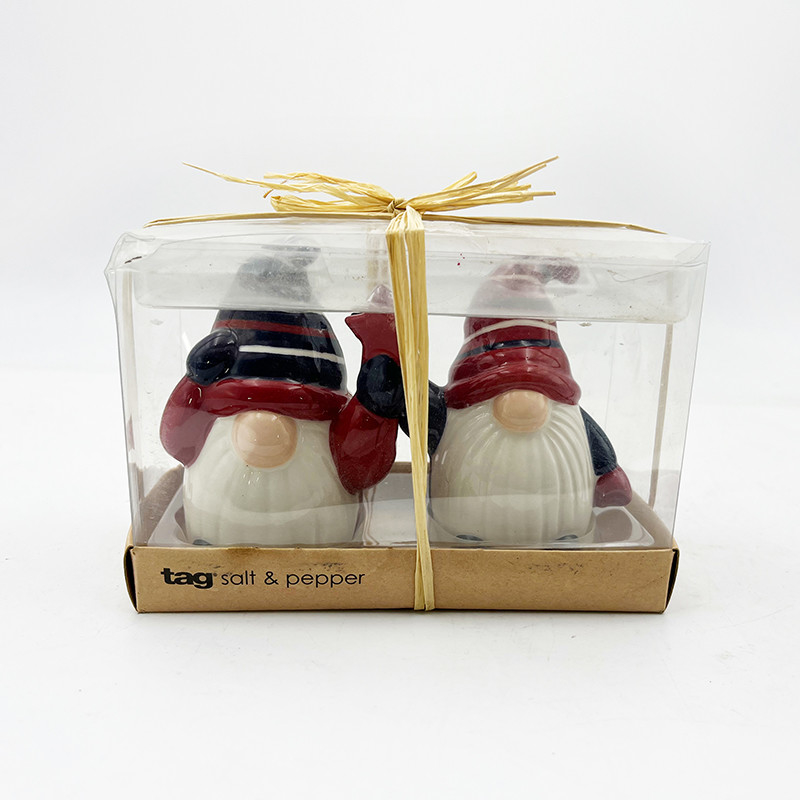 Giáng sinh gốm Giáng sinh nhà bếp và bàn quà tặng của ông già Noel Chất trộn muối ớt Set trang trí nhà lễ hội