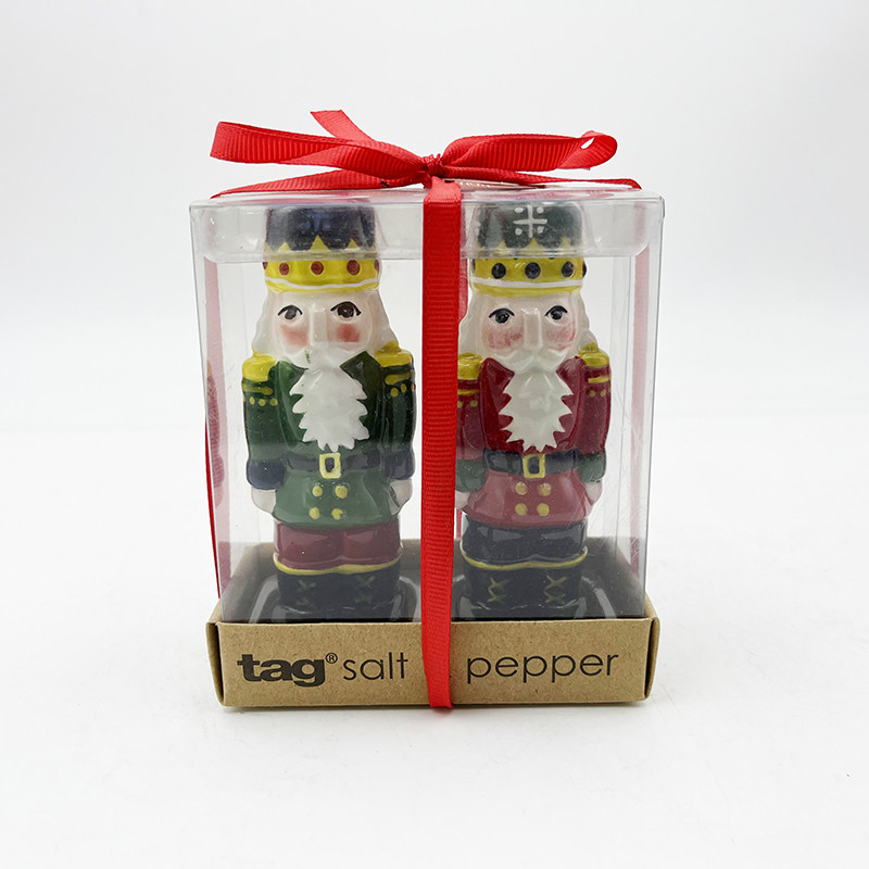 Giáng sinh muối và ớt đặt mới mẻ gốm Santa Claus Shaker chậu cho trang trí nhà bếp