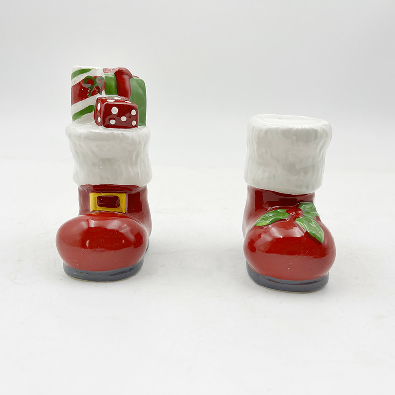 Santa And Boot Salt Pepper Shakers Các sản phẩm gốm cho nhà bếp và trang trí nhà