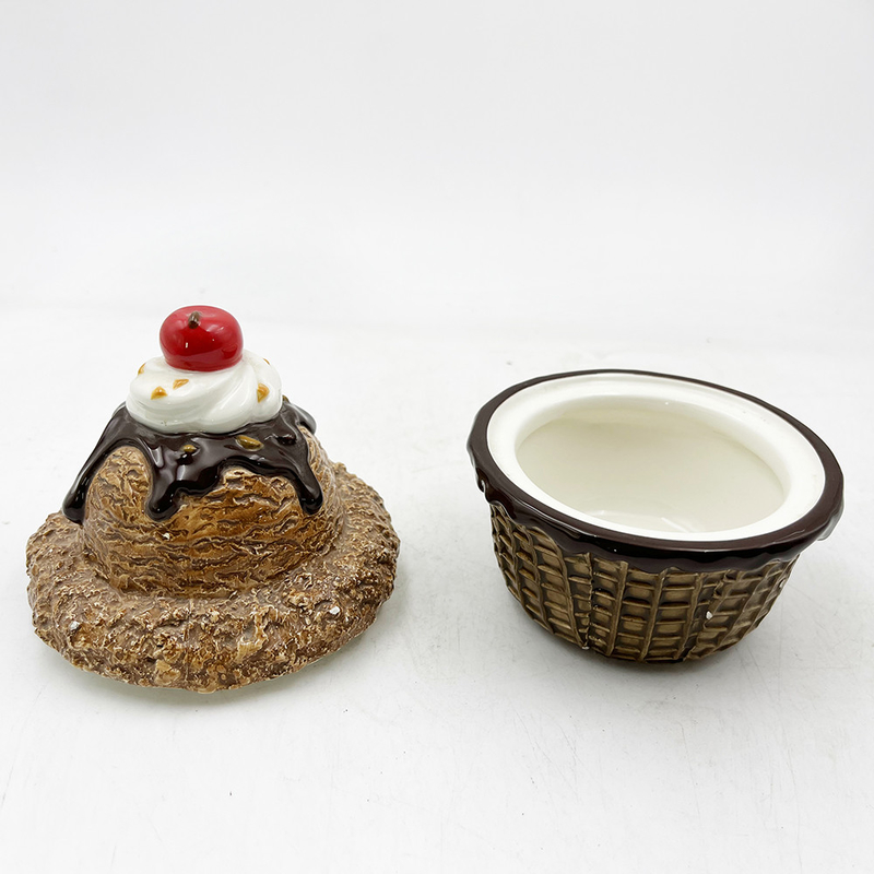 Sản phẩm đồ sứ Quá đẹp đồ gốm quà tặng kem bình chứa nến cho nhà trang trí 6,5 inch cao