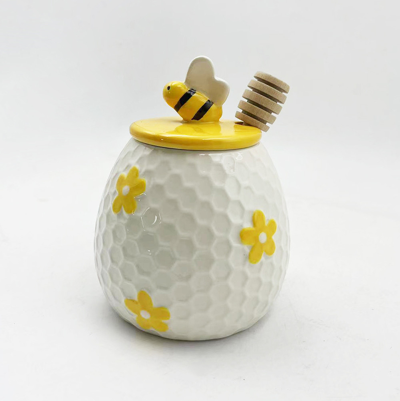 Phong cách trang trại thiết kế ong mộc thạch cao lọ mật ong Ceramic cho trang trí nhà bếp gia đình