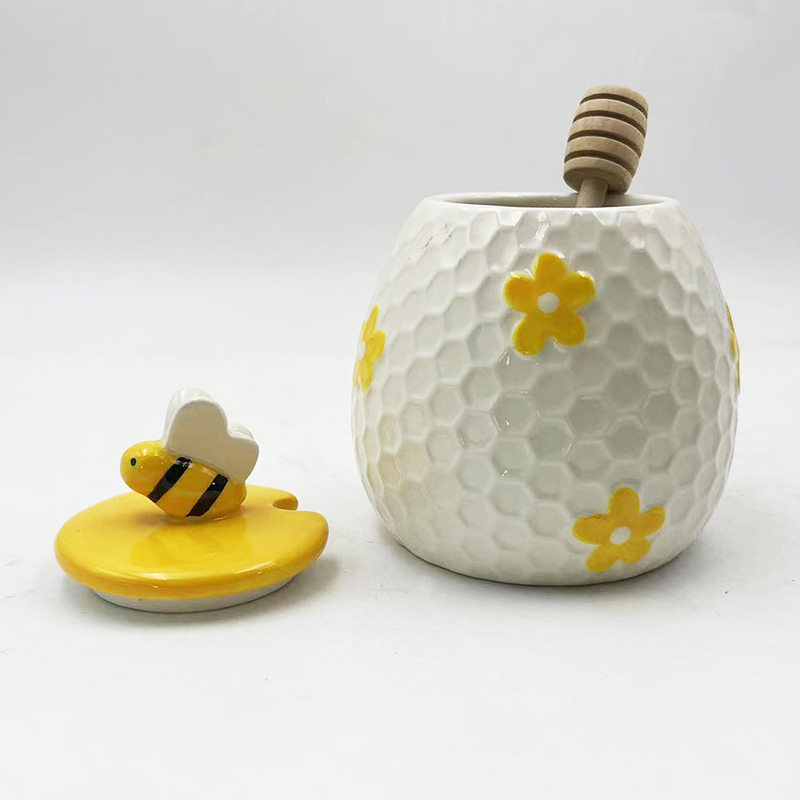 Phong cách trang trại thiết kế ong mộc thạch cao lọ mật ong Ceramic cho trang trí nhà bếp gia đình