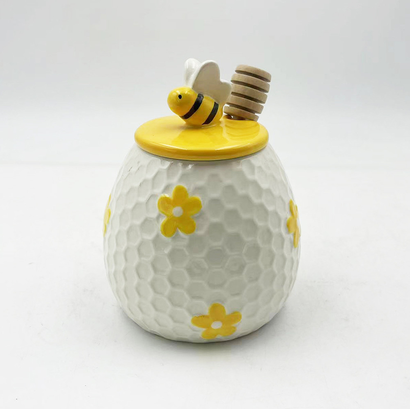 Phong cách trang trại thiết kế ong mộc thạch cao lọ mật ong Ceramic cho trang trí nhà bếp gia đình