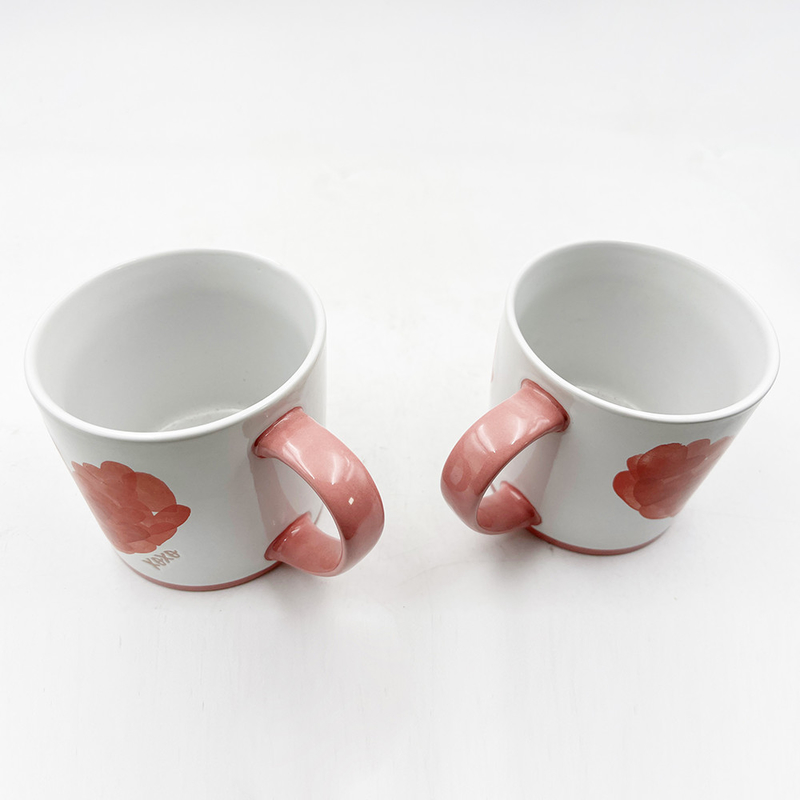 Ngày Valentine Trái tim sơn đồ gốm sản phẩm thủ công Mug Couple Gift For Home And Cafe