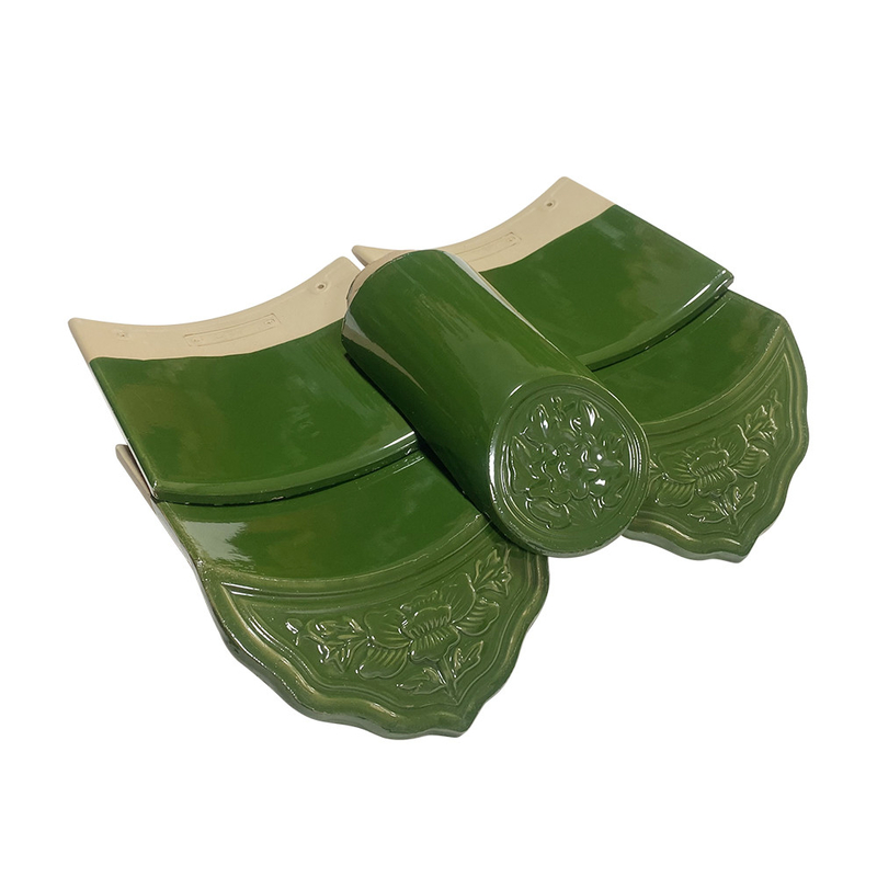 Lớp gạch mái kính Terracotta theo phong cách cổ đại của Trung Quốc cho khu vườn và các tòa nhà hiện đại