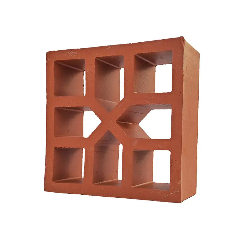 Mặt tiền Terracotta Đỏ gạch đất sét xây dựng Brix Block cho trang trí nhà