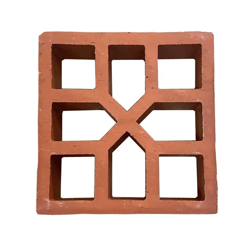 Mặt tiền Terracotta Đỏ gạch đất sét xây dựng Brix Block cho trang trí nhà