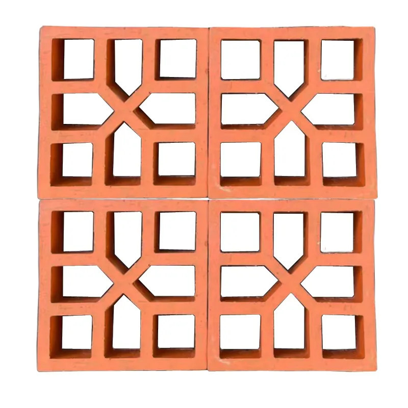 Mặt tiền Terracotta Đỏ gạch đất sét xây dựng Brix Block cho trang trí nhà