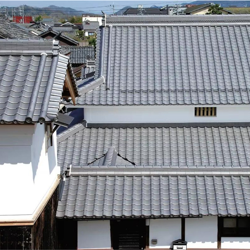 Tính thẩm mỹ truyền thống với các vật liệu đất sét chồng chéo gạch mái nhà kiểu Nhật Bản cho các tòa nhà