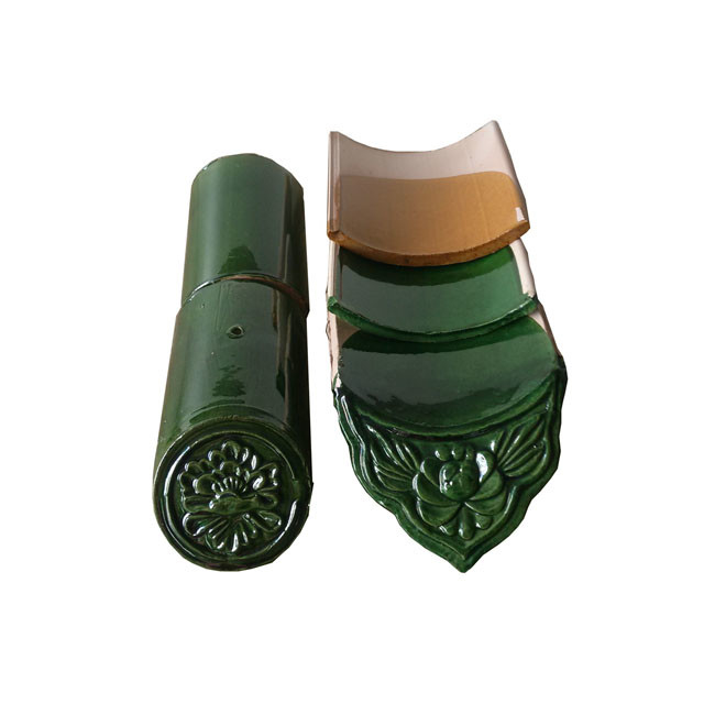 Gạch mái kính Trung Quốc 18x18cm Gạch tuyệt đẹp gạch bền gọn cho mái nhà Pavilion Kiến trúc Trung Quốc