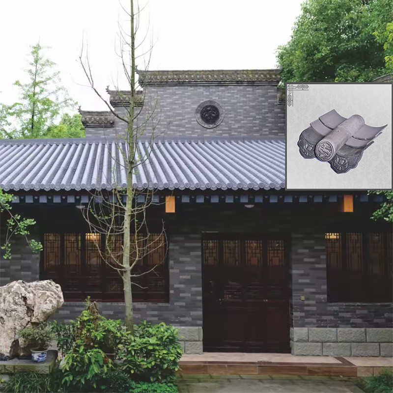 Lớp lợp mái nhà cổ Trung Quốc Lớp lợp mái nhà bằng Terracotta đích thực Lớp lợp mái nhà chống cháy Di sản bền vững