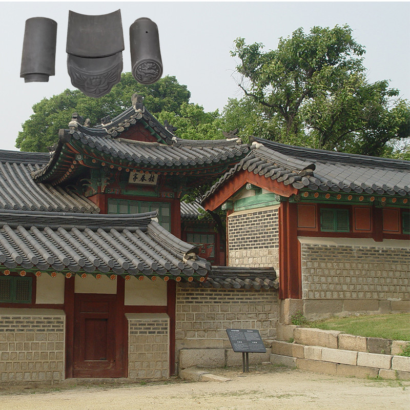 Gạch mái nhà Terracotta cổ đại Trung Quốc Á phong cách truyền thống gạch mái nhà vật liệu cho khách sạn Villas
