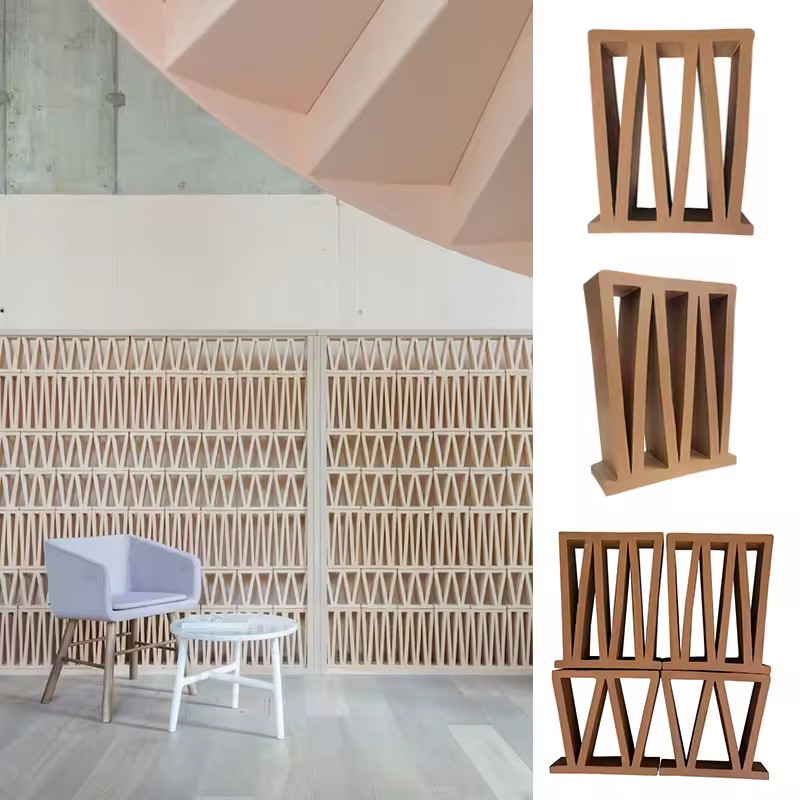 Mặt tiền Terracotta Đỏ gạch đất sét xây dựng Brix Block cho nhà Cửa hàng cà phê & văn phòng trang trí