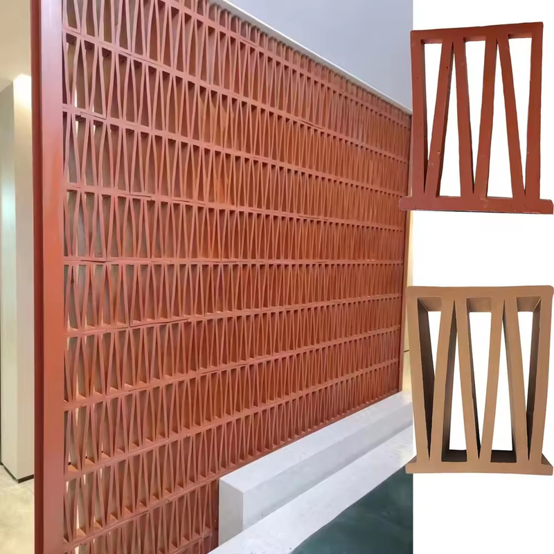 M Mô hình phong cách xây dựng La Mã Bức tường Veneer Breeze Block gạch đất sét gạch Terracotta rỗng