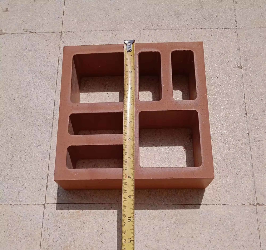 Rào thép Đồ gạch terracotta màu đỏ trang trí tường rỗng gạch đất sét Breeze Block đất sét thông gió