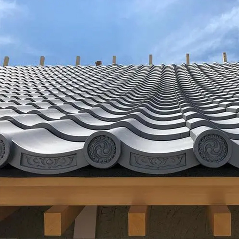 Nhà thờ châu Á Pavilion Villa phong cách Nhật Bản Classic mái kính cổ xưa Traditional Clay Roof Tile