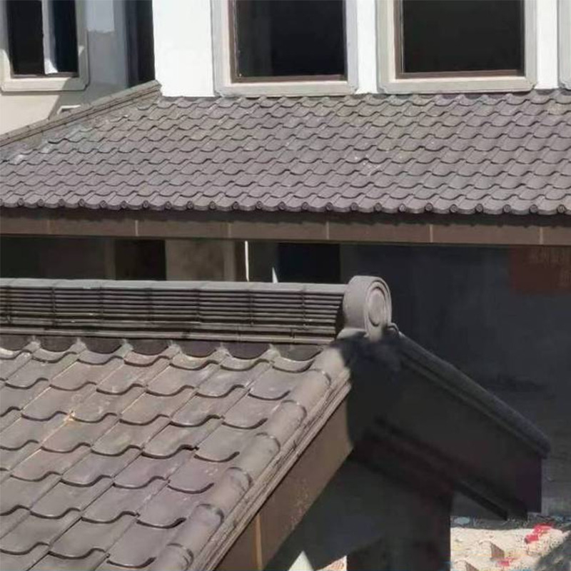 Gạch mái nhà gốm truyền thống của Nhật Bản Vật liệu đất sét thủ công bằng tay Màu đỏ nâu lý tưởng cho đền thờ và vườn