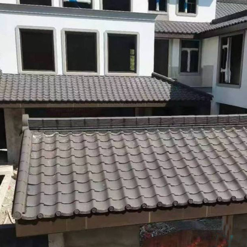 Gạch mái nhà gốm truyền thống của Nhật Bản Vật liệu đất sét thủ công bằng tay Màu đỏ nâu lý tưởng cho đền thờ và vườn