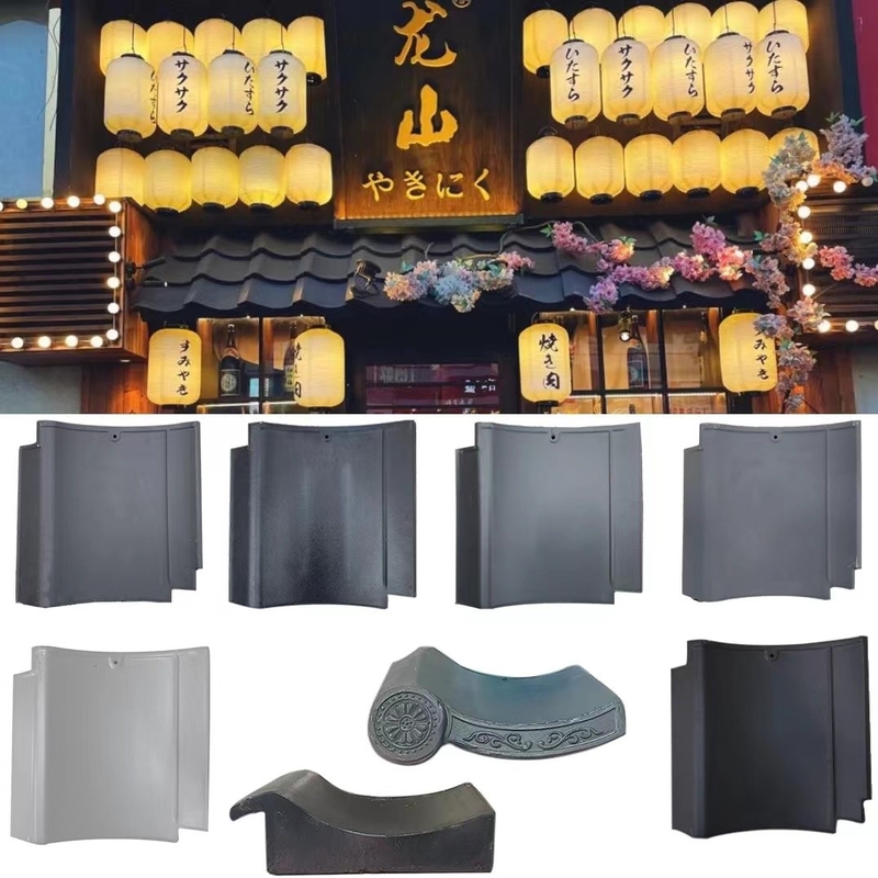 Gạch mái nhà kim loại Nhật Bản hiện đại nhẹ và bền gọn đất sét cao cấp Nhiều màu sắc hoàn hảo cho thiết kế đương đại
