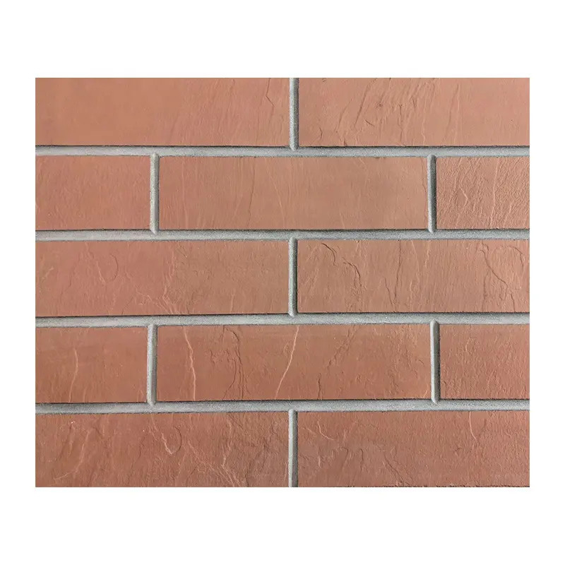 Thiết lập nhanh Brick Veneer MCM Antique Red Facing Brick Hotel trang trí bên ngoài tường linh hoạt kết hợp gạch gốm