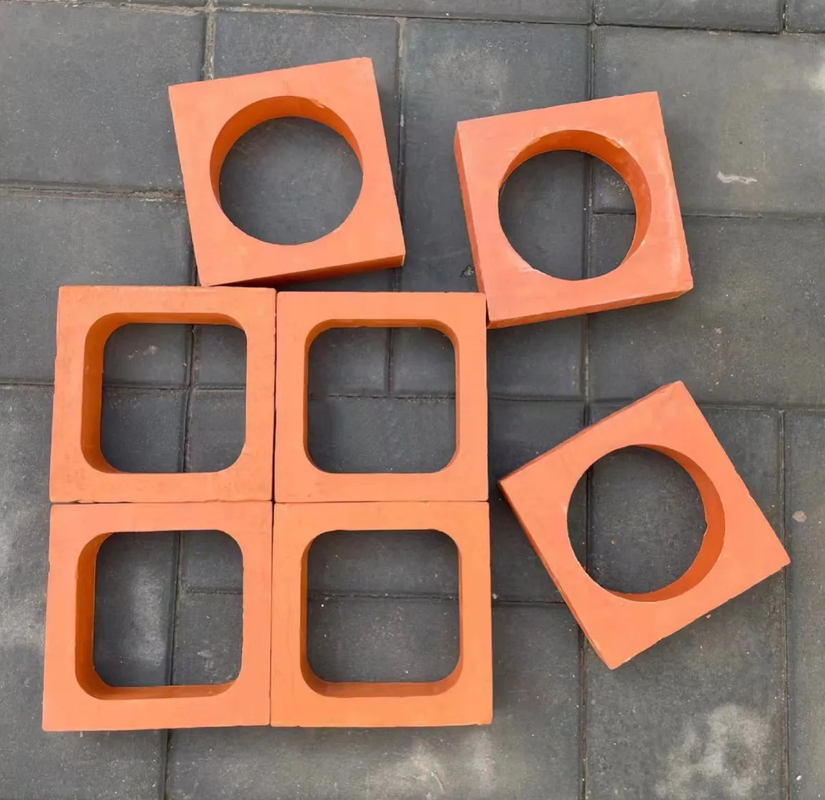 Mặt tiền gạch rỗng bên ngoài gạch gốm tường gạch 200 * 200mm màn hình phân vùng Terracotta Breeze Blocks