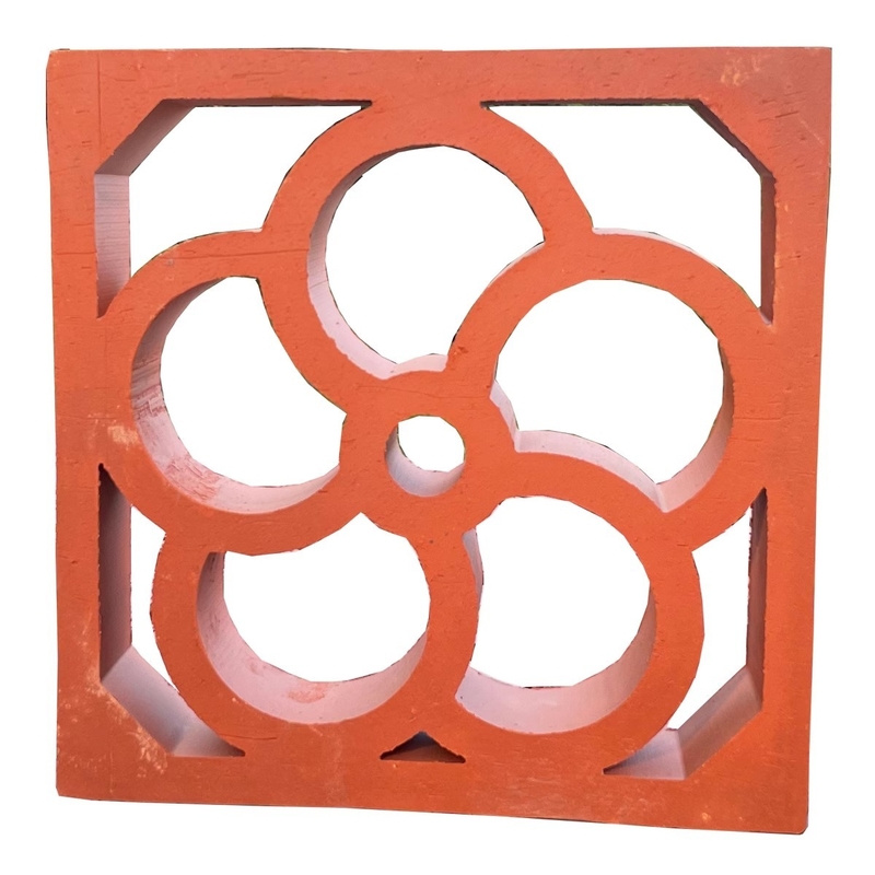 Terracotta Jali Breeze Block Lớp gạch trang trí Bức tường bên ngoài Tòa nhà gạch 200 * 200mm
