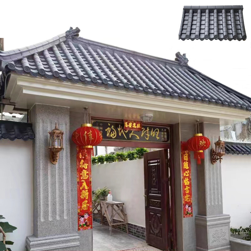 Nhựa Nhật Bản mái nhà gạch vật liệu xây dựng nhẹ tường gạch mái nhà cho mái nhà truyền thống Nhật Bản cũ