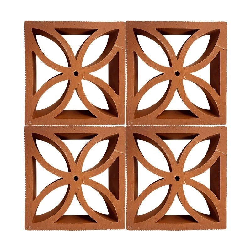 Đồ gạch lửa terracotta lỗ đỏ phong cách truyền thống cửa sổ Trung Quốc trang trí gạch rỗng