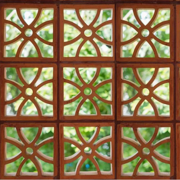 Đồ gạch lửa terracotta lỗ đỏ phong cách truyền thống cửa sổ Trung Quốc trang trí gạch rỗng