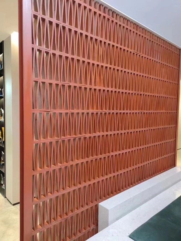 Terracotta Breeze Block Mold M Shape Wall Panel Nội thất trang trí Đồ gạch lửa cho thiết kế trang trí lỗ ngoài trời