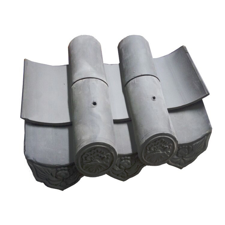 Gạch và phụ kiện mái nhà đất sét chùa truyền thống Trung Quốc 6% Thấm nước cho nhu cầu vật liệu xây dựng truyền thống