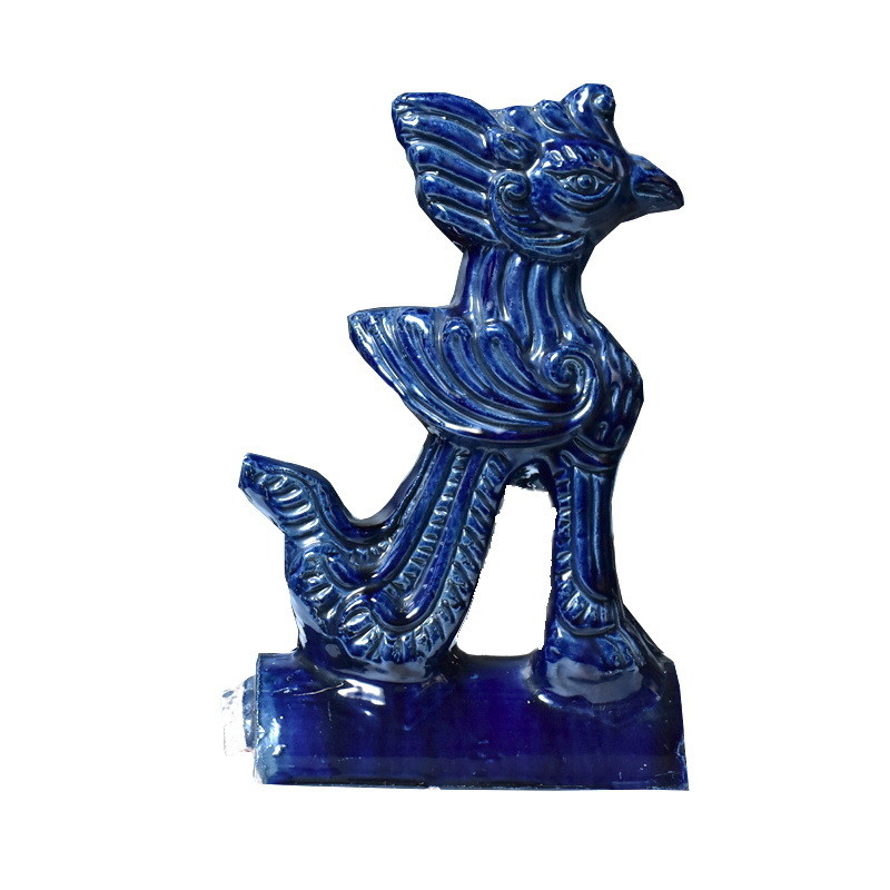 Phong cách thiết kế Trung Quốc Cung cấp trực tiếp gạch mái gạch gốm màu xanh Cobalt với thiết kế mái nhà chùa truyền thống của Trung Quốc