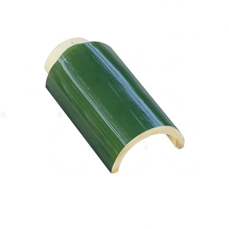 Gạch thủy tinh cho thiết kế truyền thống của mái nhà màu xanh lá cây trong đền thờ Trung Quốc