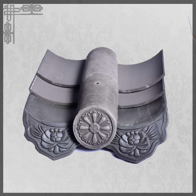20*20cm Cheap roof tiles Chinese antique style clay flat tile pan tile eaves tiles for Chinese house