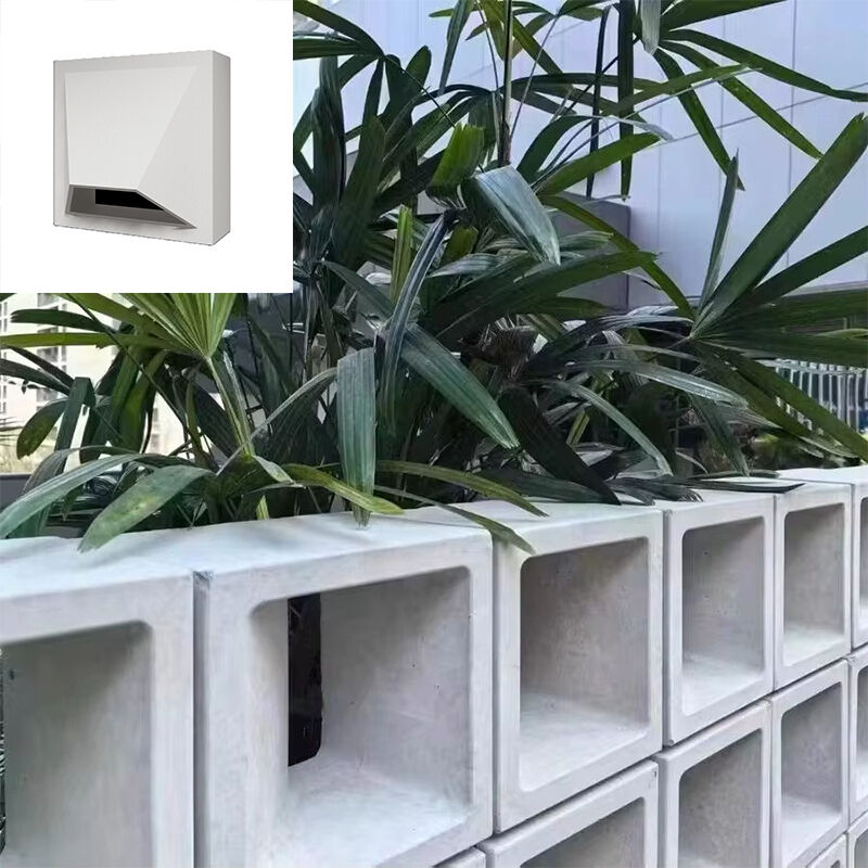 Tường ngăn bằng khối bê tông hoa văn hình học hiện đại, khối bê tông, mặt tiền kiến trúc, tường che chắn riêng tư