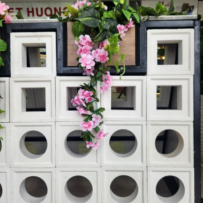 Gạch xi măng thành phần Hình vuông Tấm ốp tường nền Màn hình Rỗng Thiết kế 3D Không mối nối Lắp đặt nhanh Trang trí