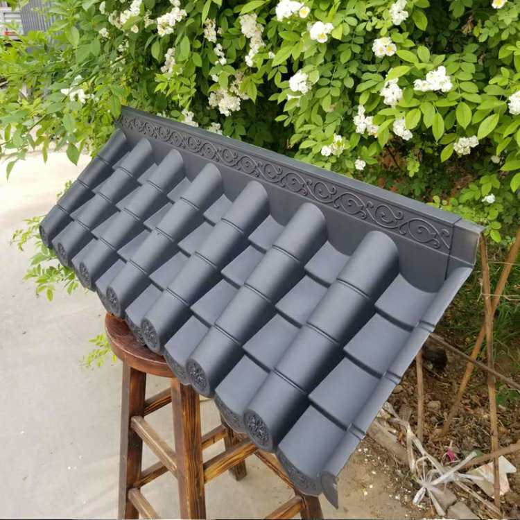 Ngói lợp mái nhựa PP nhẹ kiểu Trung Quốc, ngói cổ điển, mái lợp nhựa dễ lắp đặt