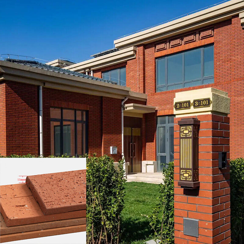 Bên ngoài Phân chia đối diện tường gạch mỏng gạch cũ gạch đất sét cổ gạch trải sàn cho khách sạn trang trí tường