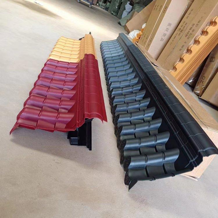 Synthetic Roof Tiles Lightweight Plastic Roof Tiles Pan Tile Sheets Grey&Red Shed Cabins Stables Garages