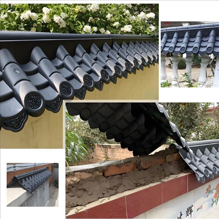 Decorative PP Roofing Sheets for House Easy to Install Chinese Antique Roof Tiles Plastic