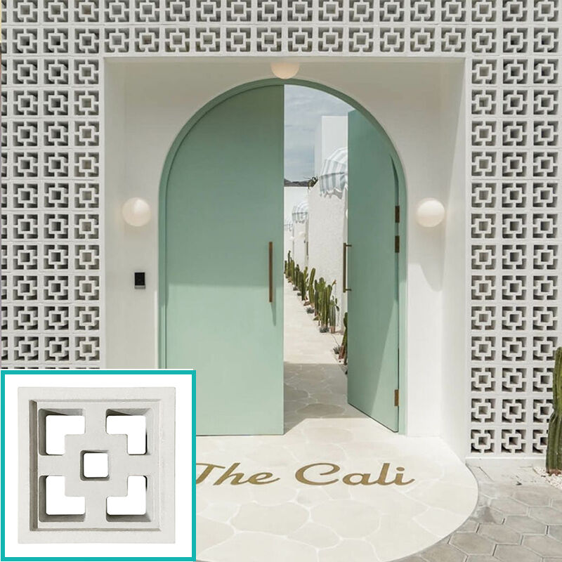 Tường riêng tư thông gió gạch bê tông Brix khối kiến trúc Brix khối cong cho ban công & nhà phố