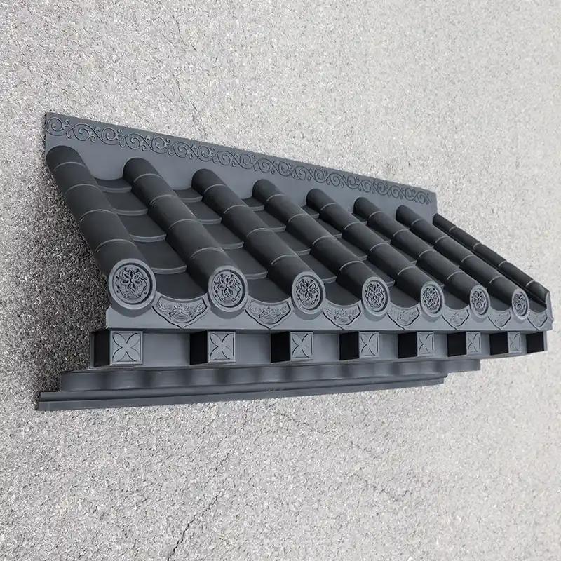 Mái Ngói Cổ 3D Kiểu Á Đông Trung Hoa Có Kệ Lắp Đặt Dễ Dàng