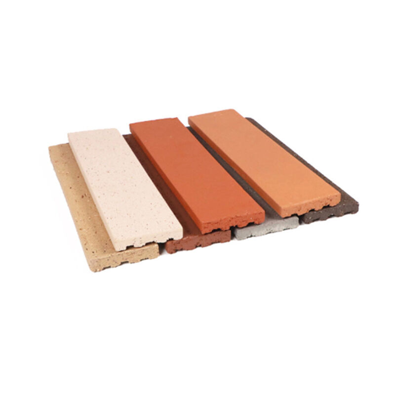 Gạch ốp tường đất sét mặt cắt chia góc, gạch mỏng, gạch đặc nhiều màu cho thẩm mỹ và bảo vệ tường ngoại thất